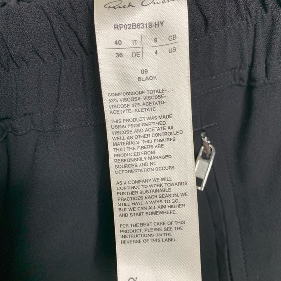 Rick Owens Drop-Crotch Cropped Black Track Pants - Picture 6 of 8